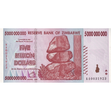 P84 Zimbabwe - 5 Billion Dollars Year 2008